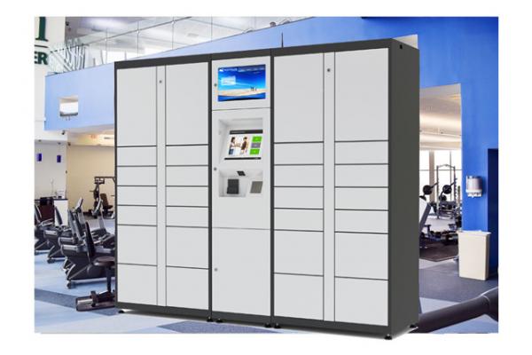 UV light Self Service Custom Web Online Delivered Parcel Locker With Advertising LCD