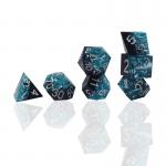 Blue Black Resin Material Dice Set Dragon And Dungeon Polyhedral for sale