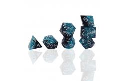 China Blue Black Resin Material Dice Set Dragon And Dungeon Polyhedral supplier