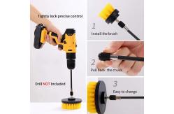 China Drill Brush Set  Power Scrubber Pad Sponge Kit with Extend Attachment supplier