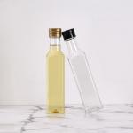 Olive Oil Vinegar Plastic Bottle With Screw Cap Square 8.8oz
