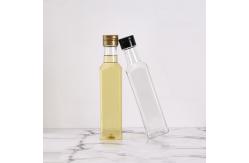 China Olive Oil Vinegar Plastic Bottle With Screw Cap Square 8.8oz supplier