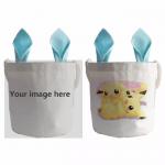 Custom Sublimation Bunny Ear Easter Basket diy Easter Egg Bucket