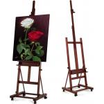 Large H Frame Wooden Display Easel Artist Studio Floor Easel For Canvas Holding for sale