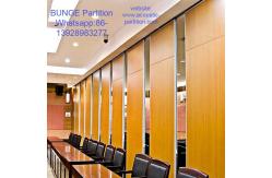 China 85mm Width Movable Wooden Acoustic Partition Wall For Banquet Hall / Classroom supplier