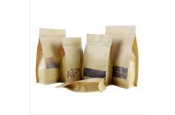 China Flat Bottom Tea Bags Packaging Custom Printed Resealable Kraft Paper With Valve supplier