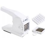 White ABS Plastic Vegetable Cutter , 2PC Blades Potato Chopper With Cupule for sale
