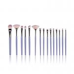 Aluminum Ferrule 15 Pc Makeup Brush Set Private Label Makeup Brushes For Beginners for sale