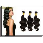 6A+ Remy Virgin Human Hair Extensions Natural Black Body Wave for sale