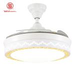 Modern Decorative 5250lm 70W White Foldable Ceiling Fan With Light For Home for sale
