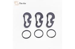 China Metal Bottle Opener Carabiner , Keychain Spring Hook Hiking D Shaped Buckle supplier