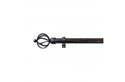 China 1M Length Pipe Curtain Rods Twisted Aluminum Alloy Bracket supplier
