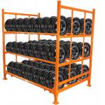 Adjustable Heavy Foldable Steel Stacking Pallet Detachable Metal Storage Tyre Rack for sale