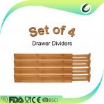 Multifunction Bamboo Kitchen Drawer Dividers , Bamboo Adjustable Drawer Dividers for sale