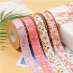 Polyester Gift Packing Ribbon Custom Print Satin Ribbon for Eco-Friendly Bouquet for sale