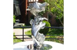 China Modern Animal Metal Sculptures , Casting Metal Falcon Statue supplier