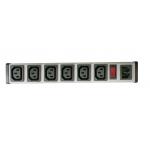 UL C-UL list IEC 6Way PDU Power Distribution Unit , Outlets Power Strip with Switch built in 15A Overload Protector for sale