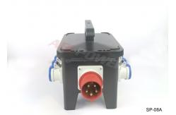 China Entertainment Black 8 Way Output 220V Power Distro Boxes supplier