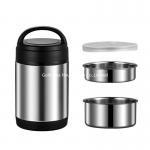 Office portable handle soup jar sealed leak-proof breakfast cup 1.6L double wall stainless steel vacuum thermos for sale