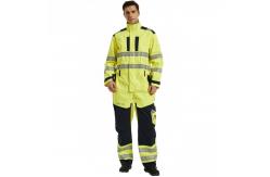 China CVC Hivis Yellow Fire Retardant Overall For Electric Industry supplier