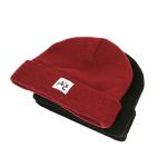 Custom Embroidery Leather Patch Knit Beanie Hats 100% Acrylic Common Fabric for sale