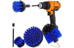 China M14 Shaft 4 Piece Power Scrub Drill Brush Set Medium Hardness 3.5in supplier