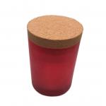 OEM Frosted Tinted Glass Candle Jar Cork Stopper Tightly Airtightness for sale