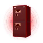 H1200mm Dual Alarm Double Door House Safe Box Biometric Safe Box Black