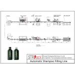 Industrial Automatic Shampoo Bottle Filling Line 250 - 2500ml Filling Volume for sale