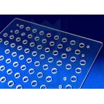 High Quality Transparent Precision Glass Machining Quartz Glass Substrates With Laser Drill Holes for sale