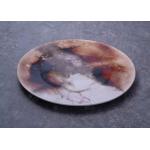 SGS 11 Inch Flat Round Porcelain Dessert Plates With Decals for sale