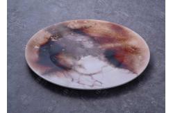 China SGS 11 Inch Flat Round Porcelain Dessert Plates With Decals supplier
