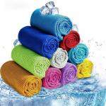 Customized Logo Print Quick Drying Ice Cold Cool Feeling Sweat Microfiber Travel Gym Sport Cooling Towel for sale