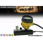 LED Two Charging Way IP68 Miners Cap Lamp with Warning Light , 28000lux Superbright