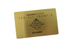 China QR Code Metal Membership Card Brass Black Printing Brushed supplier