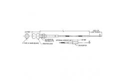 China Universal Throttle Control Cable Assembly / Control Cable Head Solid Wire Output supplier
