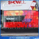 Shopping Mall Advertisement P3.91 Transparent LED Video Wall 4K Indoor for sale