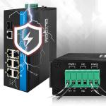 2.5G Hardened PoE Switch Manageable Gigabit Ethernet Dual DC48V Input 15.4W 30W IP40 for sale