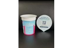 China 400ml plastic IML print cup with aluminum foil lid and plastic lid supplier