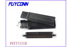 China 64 Pin IDC Plug Side Entry Centronics Female Connector With Plastic Cover supplier