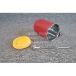 BPA Free Red Handgrip 304 Stainless Steel Coffee Cup With Sealing Cover for sale