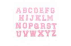 China Chenille Glitter Iron On Patches Letters Numbers Shape Embroidered Adhesive supplier