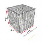 Galvanized Rock 1x1x1m Welded Mesh Gabion Long Service Life for sale