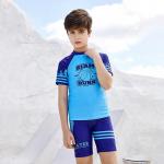Split Blue Boy Swimsuit Color Matching Children'S Swimsuit for sale