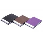 Leather Magnetic Name Card Holder Metal Custom Logo PU Card Case for sale