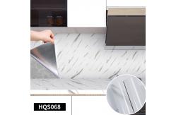 China Glossy Grey Marble Effect Wallpaper 60cm Removable Wallpaper Marble Look supplier