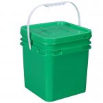 5L Plastic Square Bucket With Lid Customized Printing And Logo Food Grade Container for sale