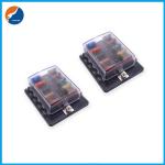 Copper Spade Terminals 10 Circuits Way Automotive Blade Fuse Block With LED for sale