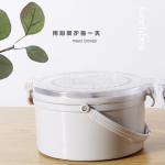 Childrens Thermal Insulated Plastic Lunch Box With Rice Crisper for sale