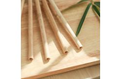 China Fully Compostable Natural White Bamboo Straws For Bubble Tea 20cm supplier